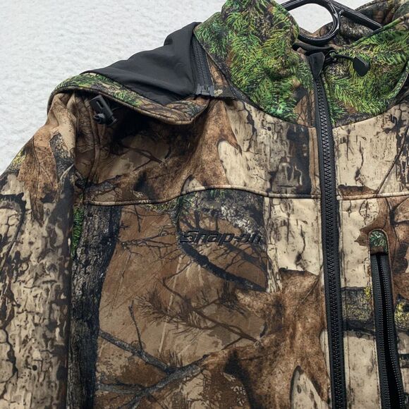 Snap On Camo Heated Jacket Mens XL Heavy Hunting Detachable Hood *No Battery* - Picture 4 of 16